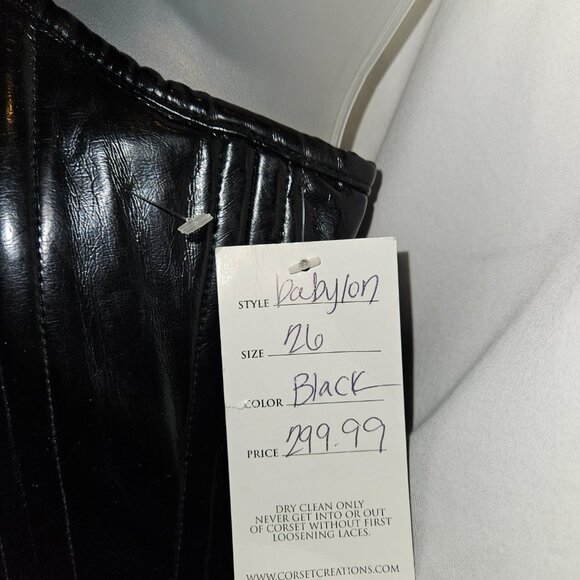 NWT M Babylon Vintage tight lacing PVC Fetish Corset 26" - Picture 4 of 15